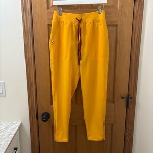 FIGS Technical Collection Zamora Jogger Scrub Pants in Yellow